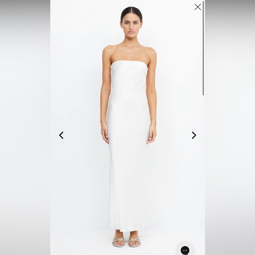 Bec and Bridge Moon Dance Dress Gown White Strapless Small 4 Wedding Bridal